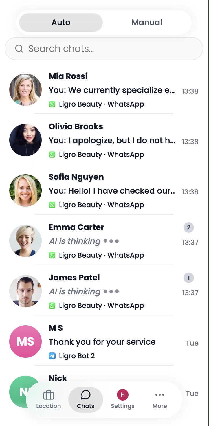 Instagram chat