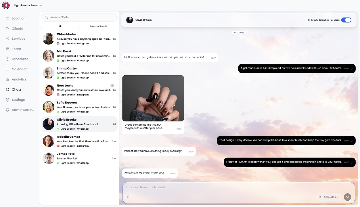 Transparent lead journey screenshot
